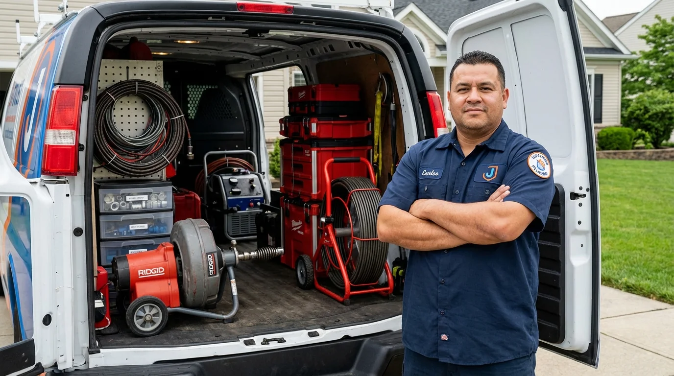 Professional drain cleaning equipment and Johns Plumbing LLC plumber in Rockmart
